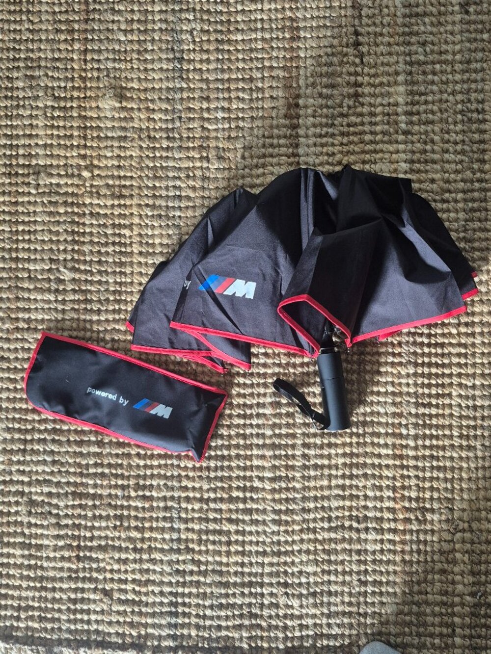 BMW M Powered Umbrella – Black & Red with Case